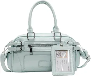 Trendy PU Leather Boston Barrel Bag Lightweight Satchel Tote Handbag Y2K Top Handle Shoulder Purse Crossbody Bags 2025