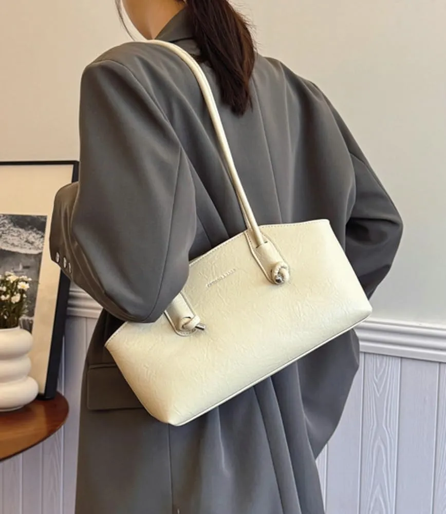 Underarm Bag Shoulder Bags Leather Handbag Fashion Armpit Bag Women Casual Lady with Zipper Handbag Work Dating Party 2024