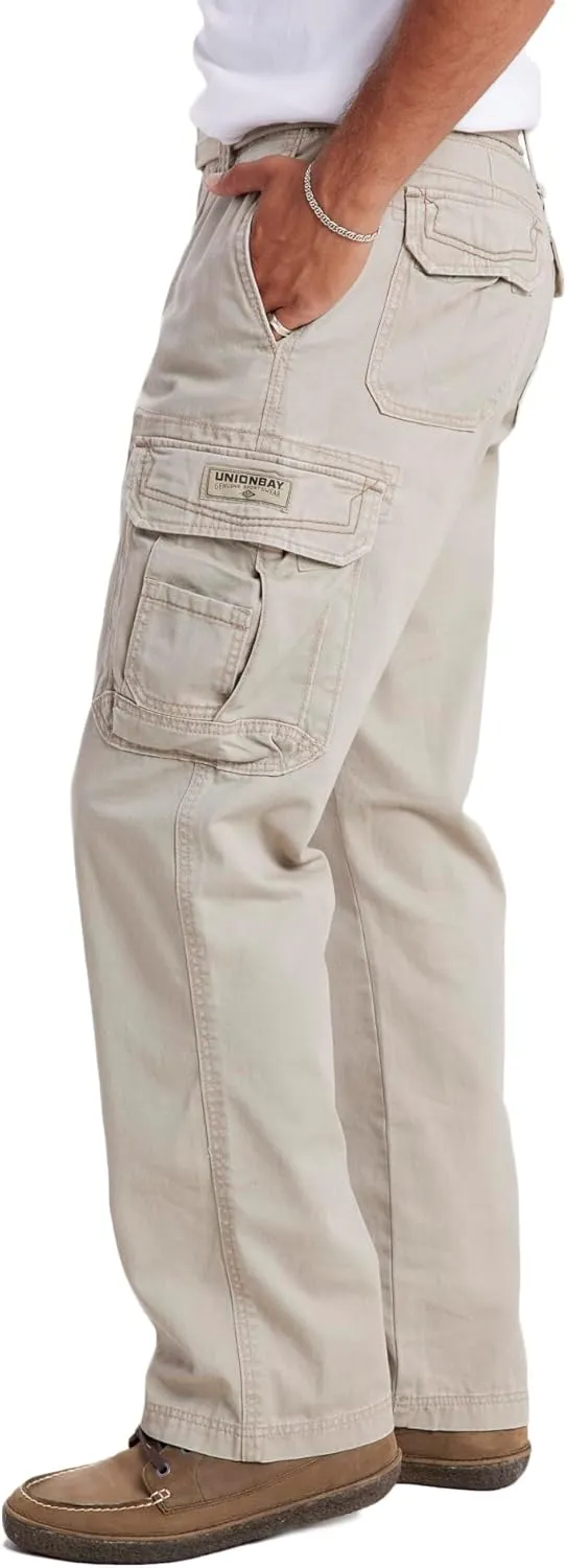 UNIONBAY Men's Survivor Iv Relaxed Fit Cargo Pant-Reg and Big and Tall Sizes