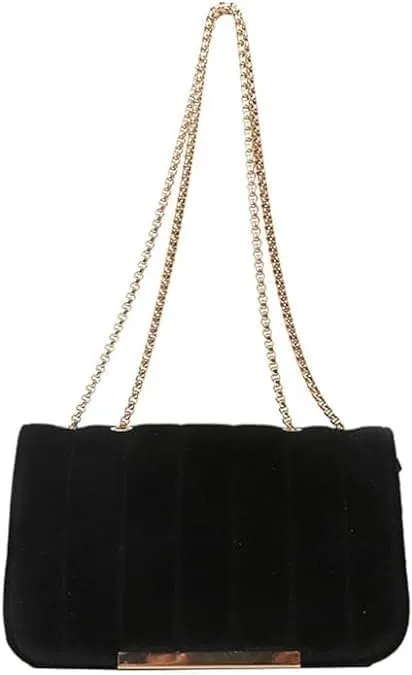 Velvet Evening Bag for Women Satin Fabric Shoulder Clutch Bag | Clutch Purse For Women | Handbags for Women