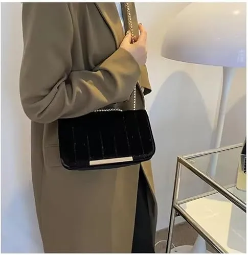 Velvet Evening Bag for Women Satin Fabric Shoulder Clutch Bag | Clutch Purse For Women | Handbags for Women