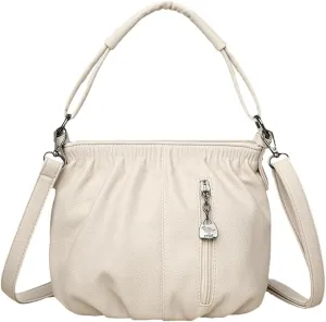 Ventilate Bucket Bags for Women Drawstring Sling Bags with Removable Strap Trendy Pure Cross Body Bag for Daily Life