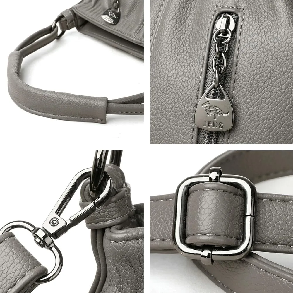 Ventilate Bucket Bags for Women Drawstring Sling Bags with Removable Strap Trendy Pure Cross Body Bag for Daily Life