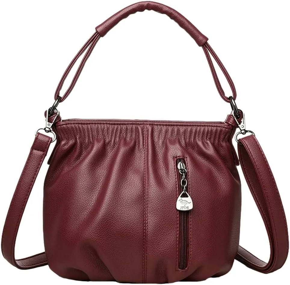 Ventilate Bucket Bags for Women Drawstring Sling Bags with Removable Strap Trendy Pure Cross Body Bag for Daily Life
