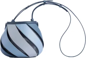 VULORA Cylindrical Color Contrast Hand Messenger Bag Small Trkiye Single Shoulder Women's Bag Ribbed Splicing Bucket Bag
