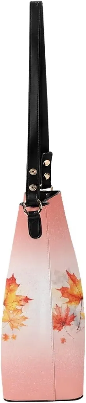 Waterproof Bucket Bags for Women, Crossbody Bag for Women Handbags PU Leather Shoulder Bags, 11x 4.5x 11.4