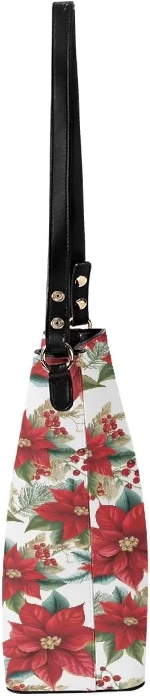 Waterproof Bucket Bags for Women, Crossbody Bag for Women Handbags PU Leather Shoulder Bags, 11x 4.5x 11.4