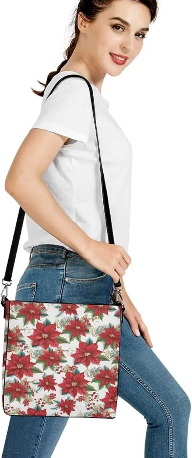 Waterproof Bucket Bags for Women, Crossbody Bag for Women Handbags PU Leather Shoulder Bags, 11x 4.5x 11.4