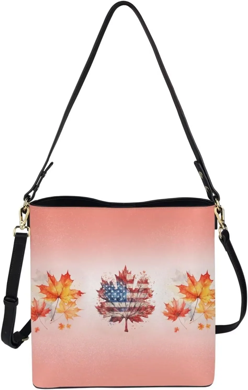 Waterproof Bucket Bags for Women, Crossbody Bag for Women Handbags PU Leather Shoulder Bags, 11x 4.5x 11.4