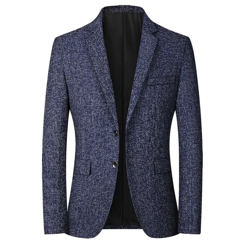 West Louis Fashion Woolen Single-Breasted Office Blazer