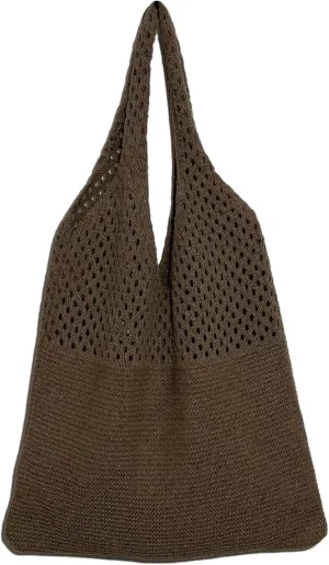 Women Fairycore Hobo Bag Trendy Jelly Knitted Shoulder Bags Mesh Hollow Tote Bag Aesthetic Fairy Grunge Purse