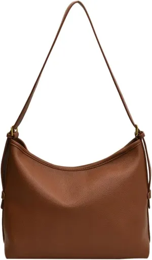 Women Slouchy Hobo Bags Vegan Leather Tote Bag Soft Causal Shoulder Purses 2 Pcs