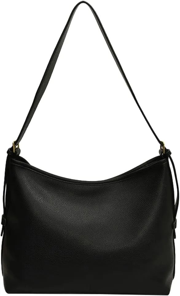 Women Slouchy Hobo Bags Vegan Leather Tote Bag Soft Causal Shoulder Purses 2 Pcs