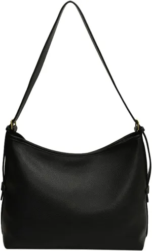 Women Slouchy Hobo Bags Vegan Leather Tote Bag Soft Causal Shoulder Purses 2 Pcs