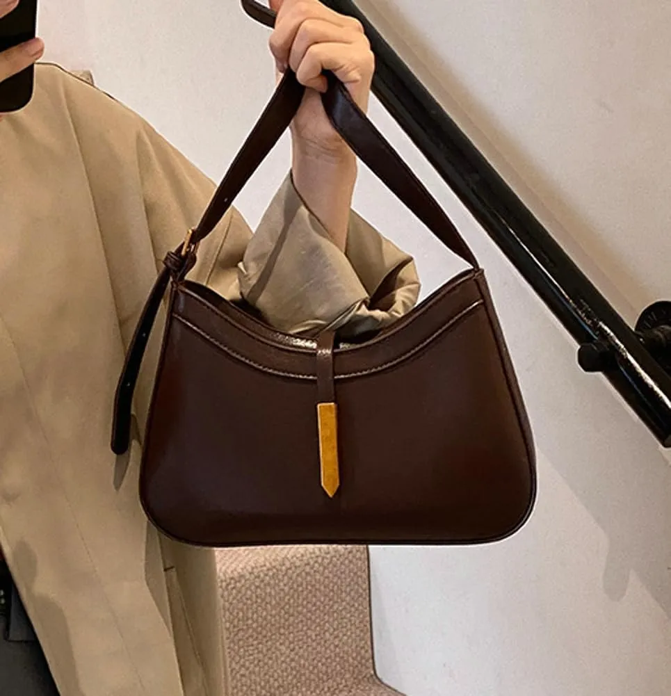 Women Vegan Leather Designer Shoulder Bags Purses Handbags Fashion Vintage Top Handle Shoulder Satchel Bag