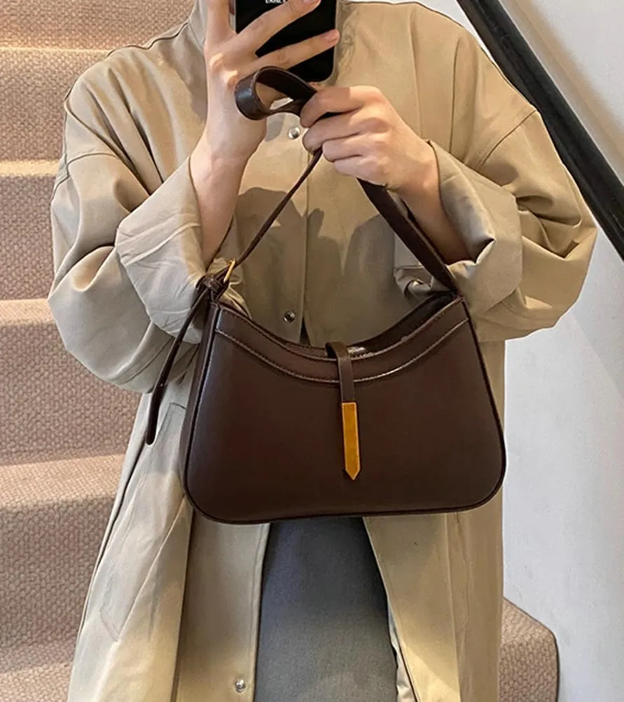Women Vegan Leather Designer Shoulder Bags Purses Handbags Fashion Vintage Top Handle Shoulder Satchel Bag