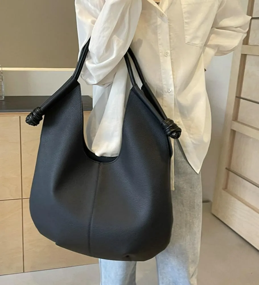 Women Vegan Leather Hobo Bags Tote Bag Retro Fashion Shoulder Bag Top Handle Handbag Slouchy Purse