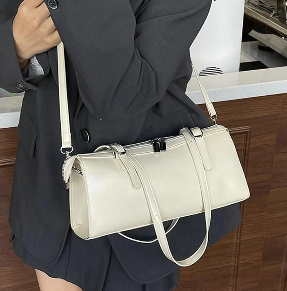 Women Vegan Leather Shoulder Bags Y2K Trendy Tote Purse Vintage Hobo Handbags Crossbody Bag