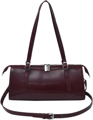 Women Vegan Leather Shoulder Bags Y2K Trendy Tote Purse Vintage Hobo Handbags Crossbody Bag