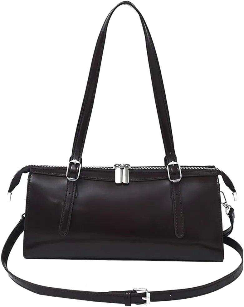 Women Vegan Leather Shoulder Bags Y2K Trendy Tote Purse Vintage Hobo Handbags Crossbody Bag