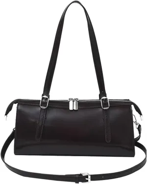 Women Vegan Leather Shoulder Bags Y2K Trendy Tote Purse Vintage Hobo Handbags Crossbody Bag