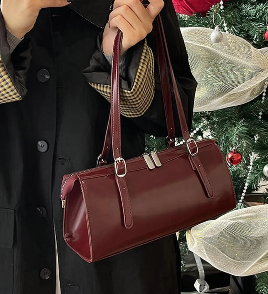Women Vegan Leather Shoulder Bags Y2K Trendy Tote Purse Vintage Hobo Handbags Crossbody Bag