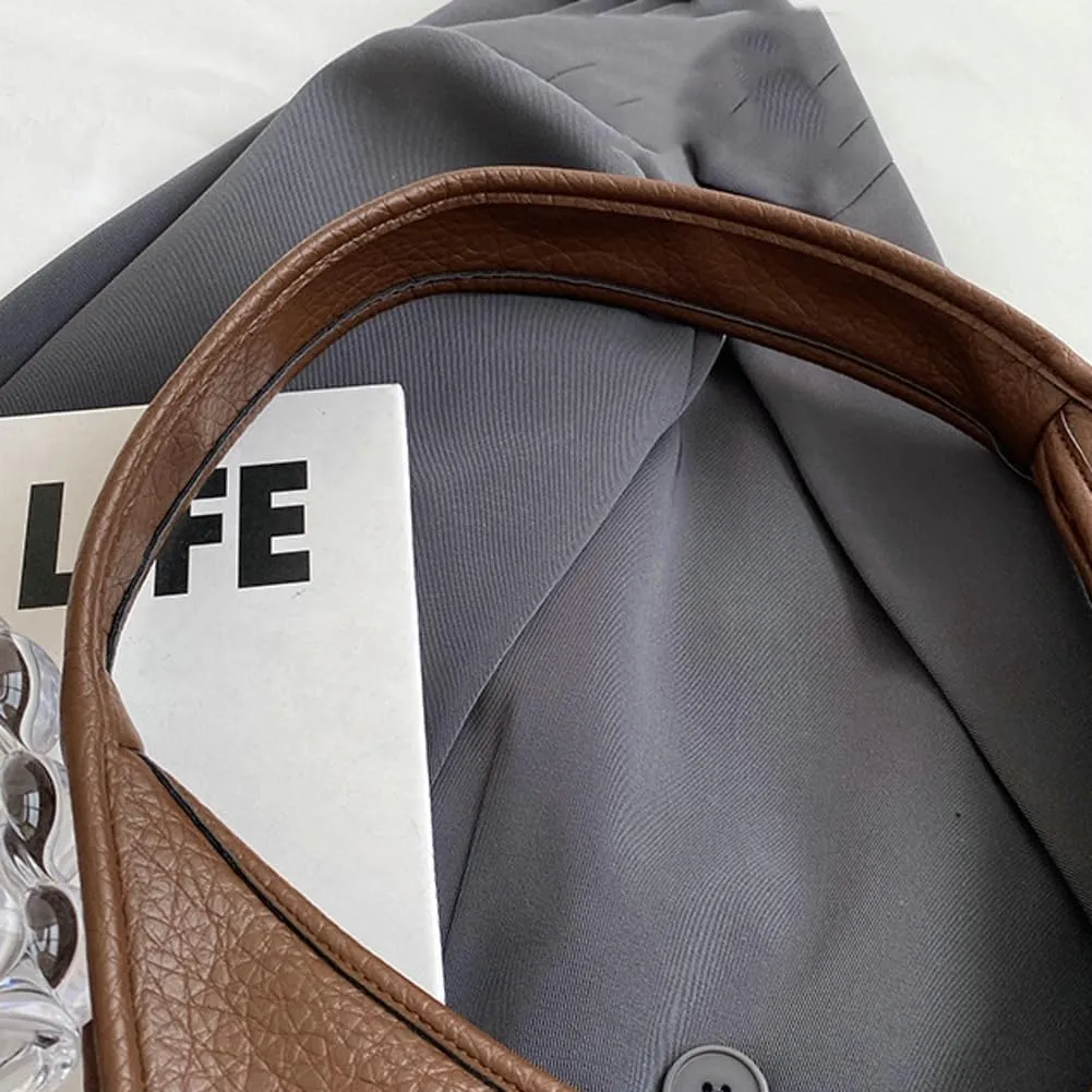 Womens Vintage Tote Bags PU Leather Shoulder Bag Trendy Hobo Bag Large Handbag Satchel Purse