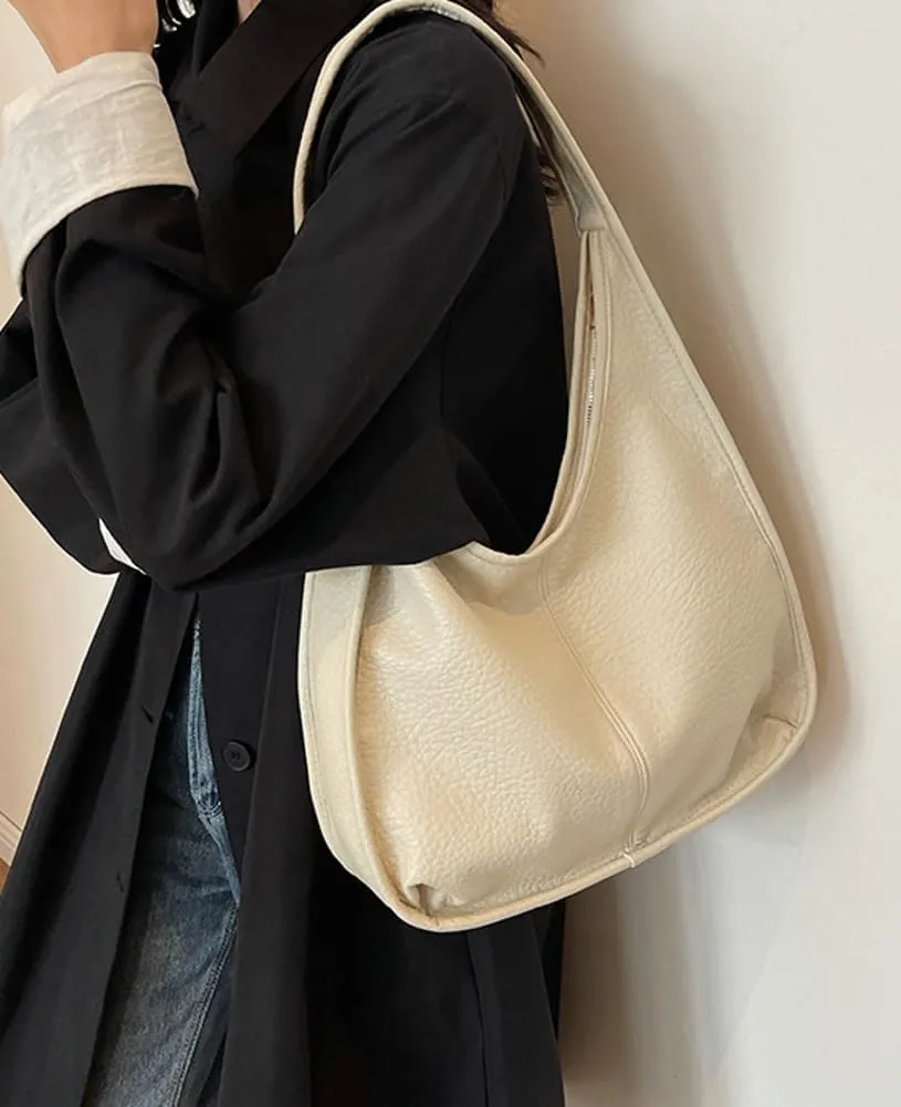 Womens Vintage Tote Bags PU Leather Shoulder Bag Trendy Hobo Bag Large Handbag Satchel Purse