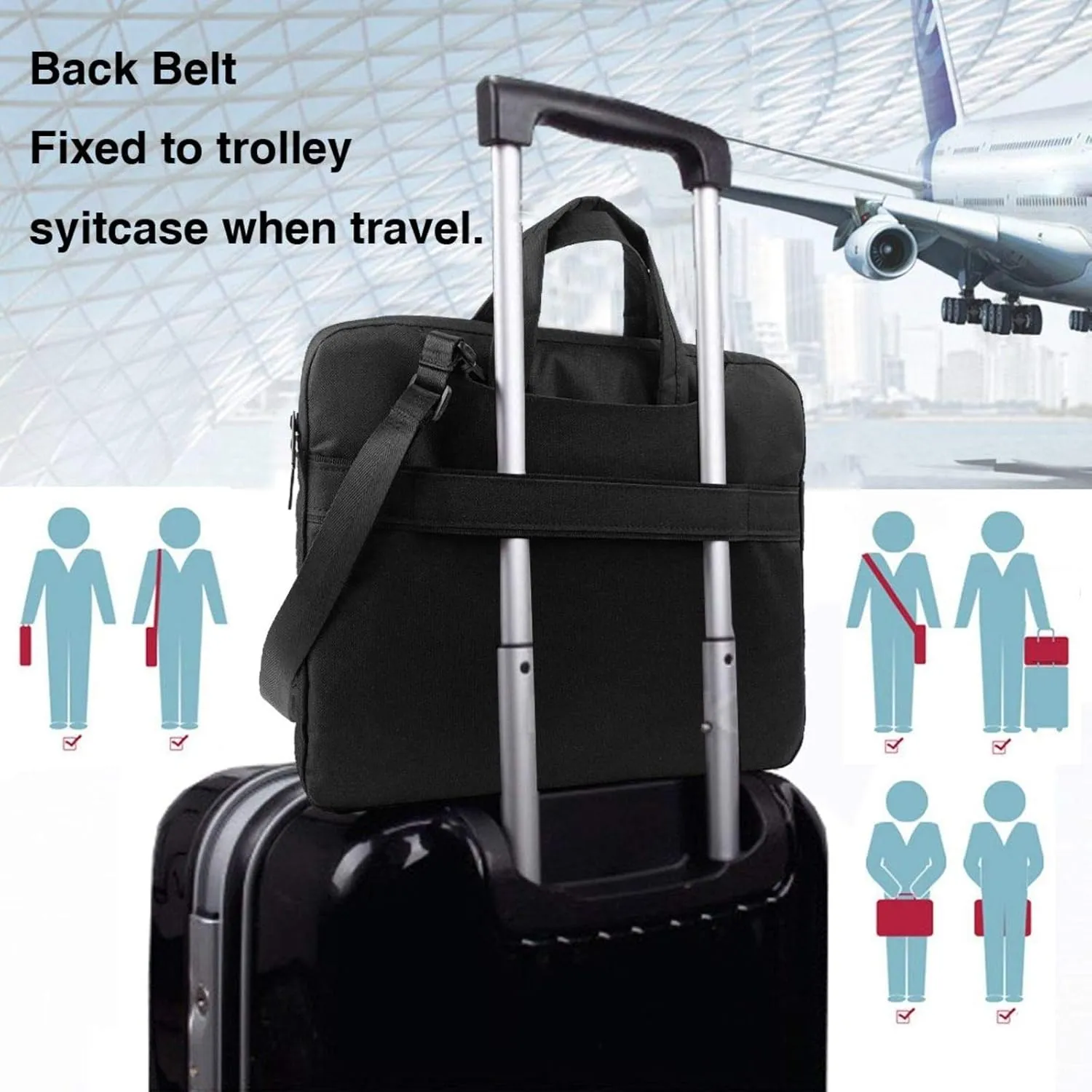 World War 2 Aircraft Airplane 2-standard-scale-2_00x Print Laptop Bag Laptop Case Shoulder Laptop Bag with Padded Protection Spacious Pockets