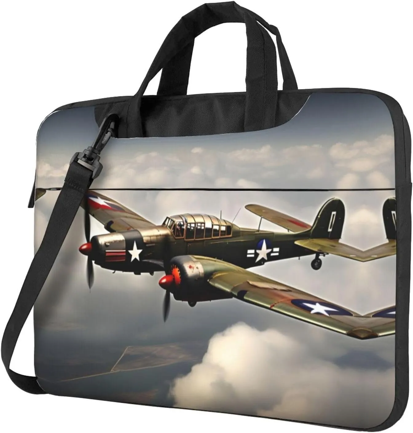 World War 2 Aircraft Airplane 2-standard-scale-2_00x Print Laptop Bag Laptop Case Shoulder Laptop Bag with Padded Protection Spacious Pockets