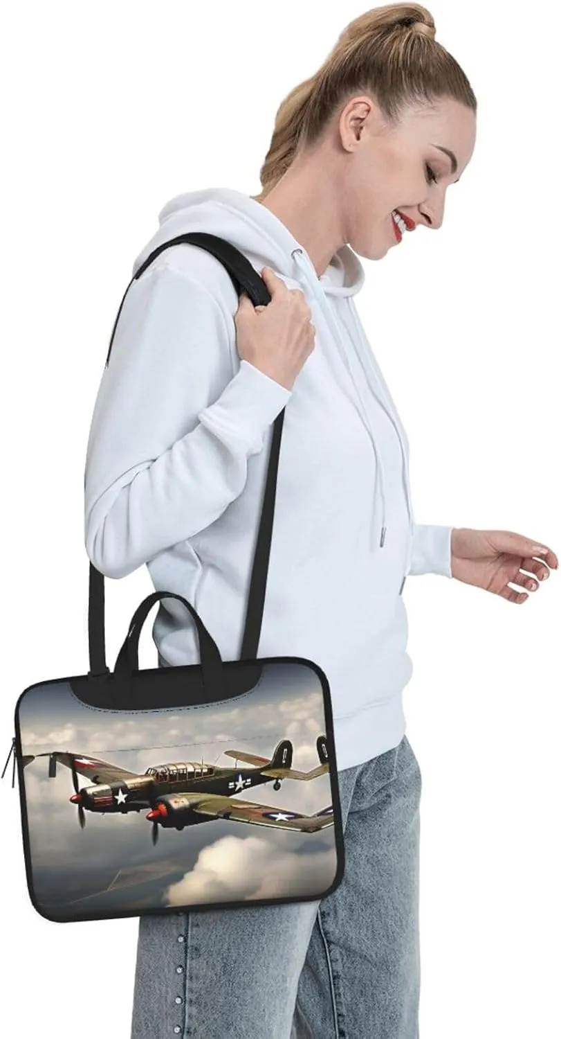 World War 2 Aircraft Airplane 2-standard-scale-2_00x Print Laptop Bag Laptop Case Shoulder Laptop Bag with Padded Protection Spacious Pockets