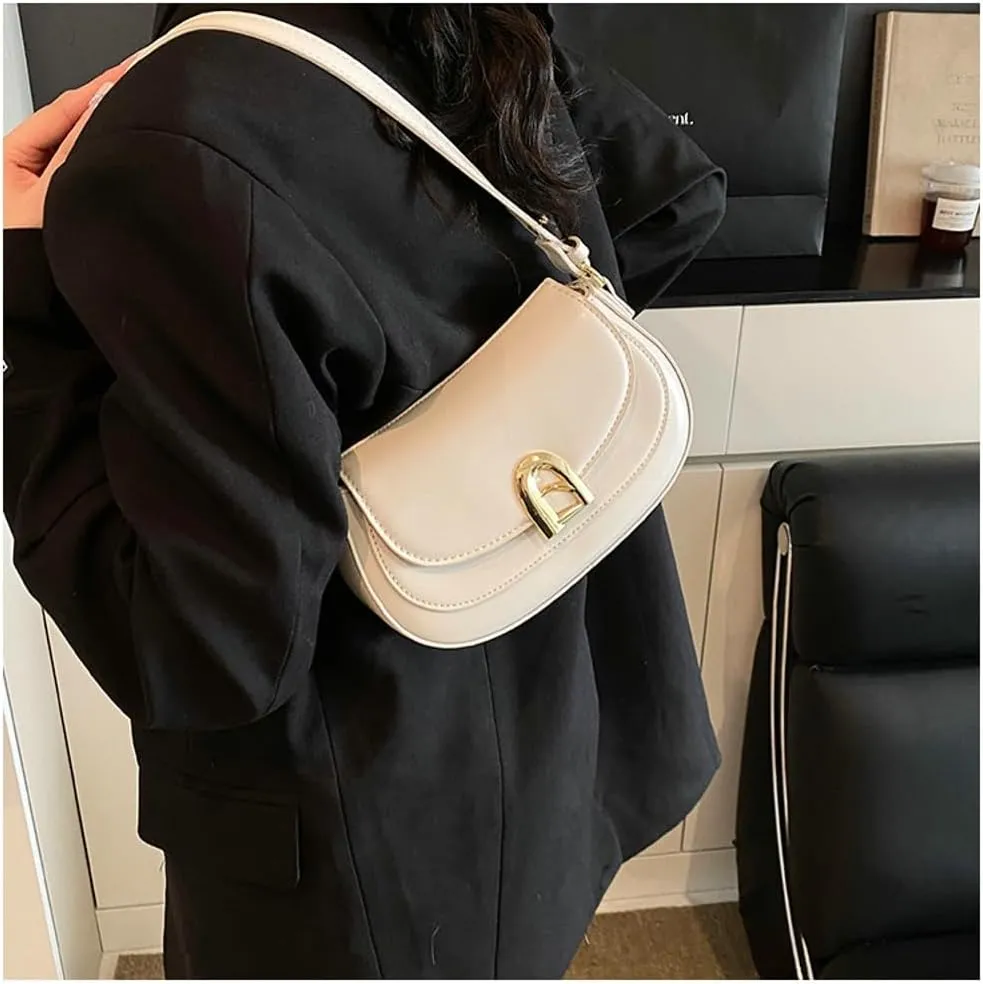 Y2k 90s Crescent Hobo Bags Women Trendy PU Leather Underarm Shoulder Bag Crossbody Phone Purse Cute Retro Tote Handbag