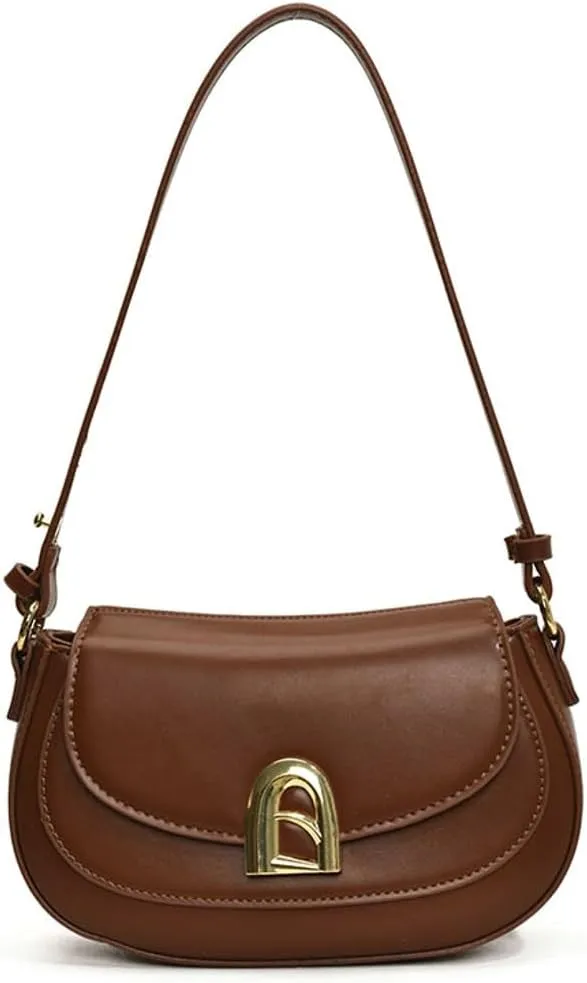 Y2k 90s Crescent Hobo Bags Women Trendy PU Leather Underarm Shoulder Bag Crossbody Phone Purse Cute Retro Tote Handbag