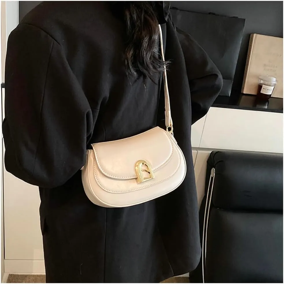 Y2k 90s Crescent Hobo Bags Women Trendy PU Leather Underarm Shoulder Bag Crossbody Phone Purse Cute Retro Tote Handbag