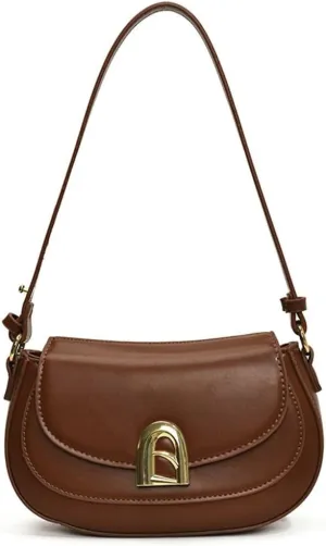 Y2k 90s Crescent Hobo Bags Women Trendy PU Leather Underarm Shoulder Bag Crossbody Phone Purse Cute Retro Tote Handbag