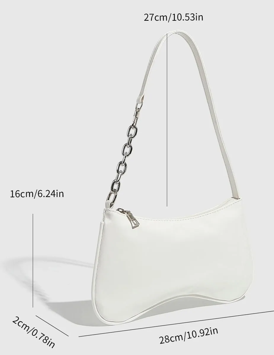 Y2k Crescent Hobo Bags Women 90s PU Leather Underarm Shoulder Bag Cute Trendy Crossbody Phone Purse Retro Tote Handbag