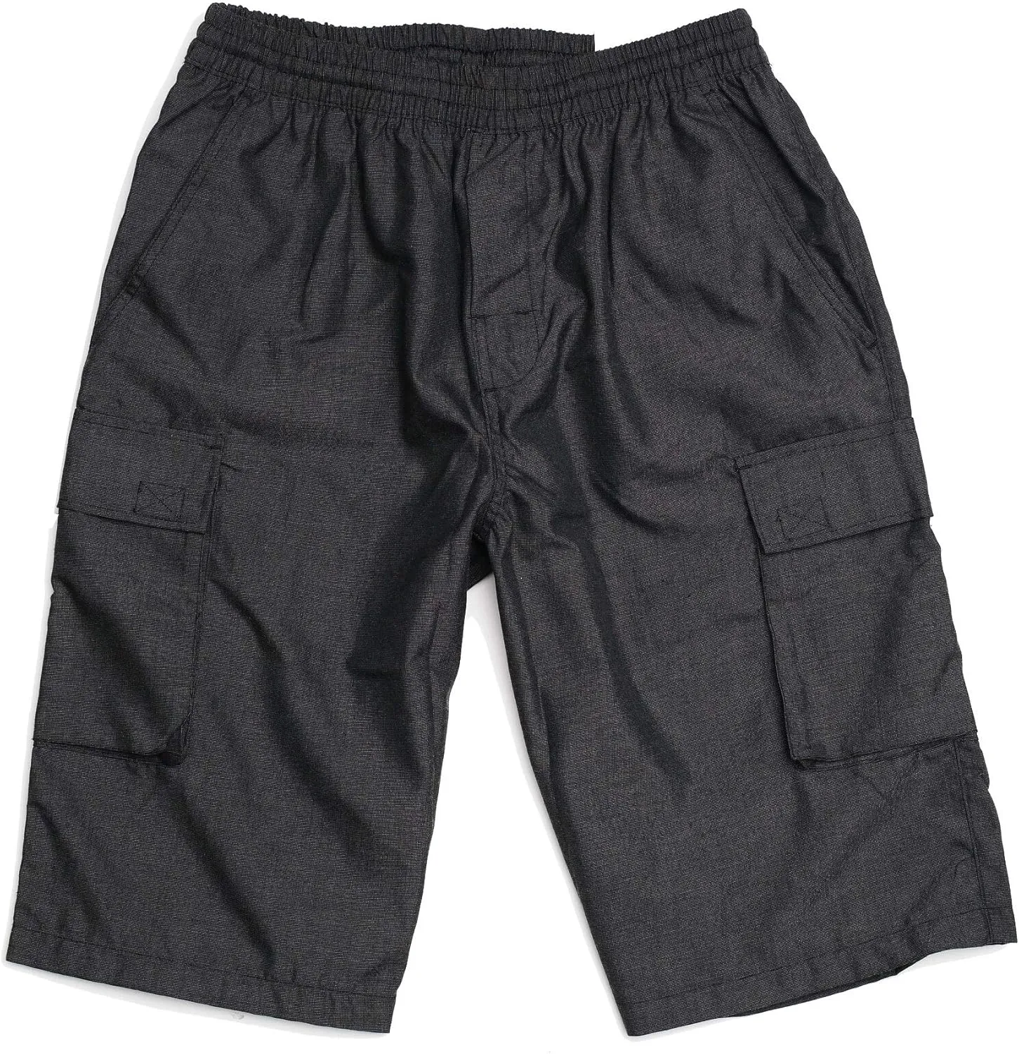 YAGO Men's Elastic Waist Drawstring Relaxed Fit Plaid Cargo Shorts S-5XL