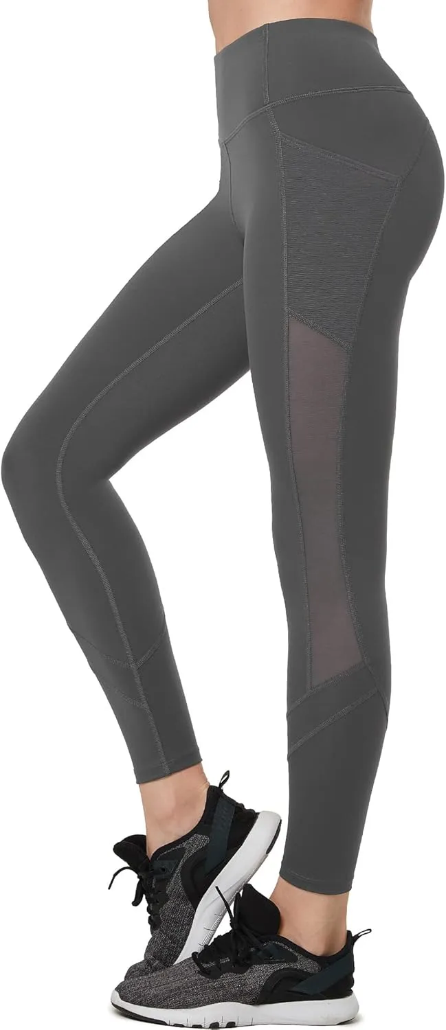 Yvette Leggings for Women with Pockets Butt Lift, High Waisted, Tummy Control, Buttery Soft, Mesh Panel Workout Running