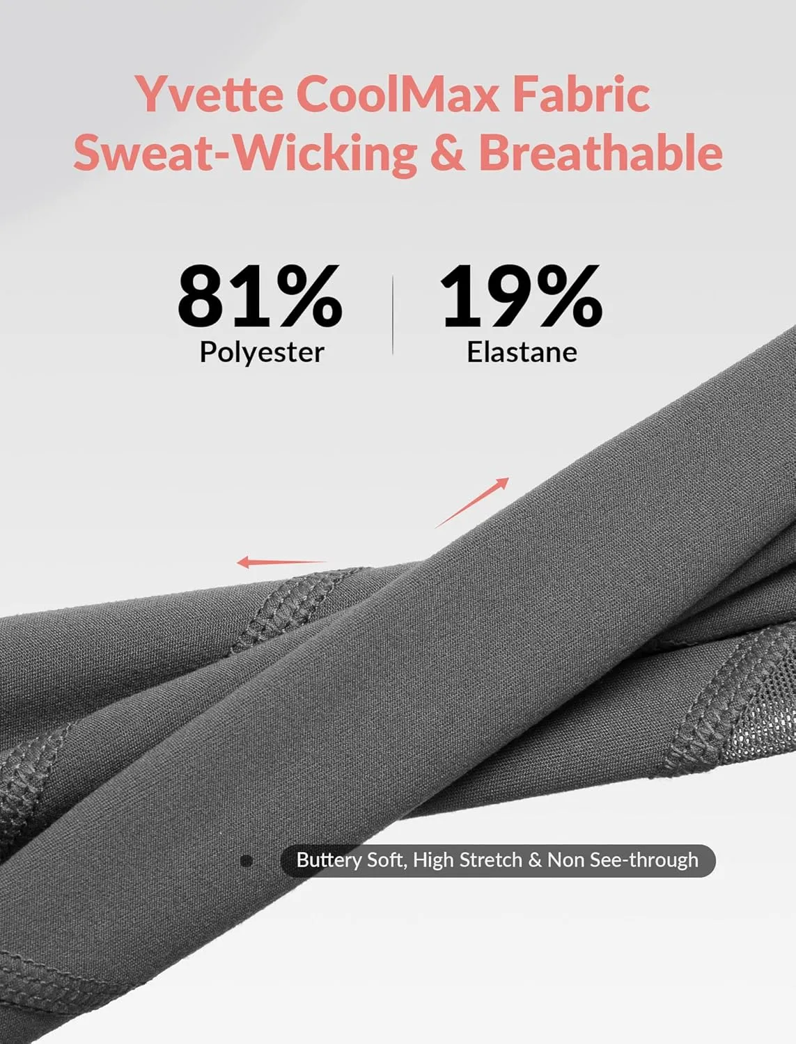Yvette Leggings for Women with Pockets Butt Lift, High Waisted, Tummy Control, Buttery Soft, Mesh Panel Workout Running
