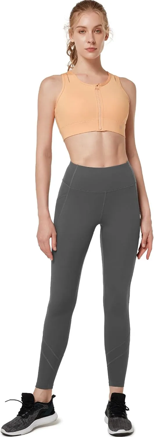 Yvette Leggings for Women with Pockets Butt Lift, High Waisted, Tummy Control, Buttery Soft, Mesh Panel Workout Running