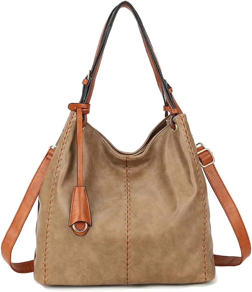 ZiMing Stylish Tote Bag Handbags Womens Shoulder Bag Vegan Leather Totes Vintage Hobo Bags Large Satchel Ladies Crossbody Bag