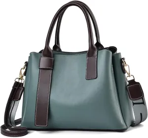 ZiMing Women Handbags Satchel Bags Vegan Leather Shoulder Bag Top Handle Tote Bag Stylish Zipper Purse for Minimalist Ladies